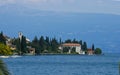 Water scenery on lake como italy Royalty Free Stock Photo