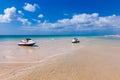 Water scooters on the beach