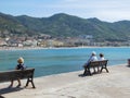 Water, sea, tour tourism, blue, scenic, flower, ocean, italian, seascape, sky, village, beach, cefalu, old, famous, nature,