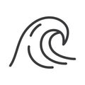 Water sea wave icon isolated flat style design Royalty Free Stock Photo