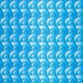 Water seashells geometric seamless pattern
