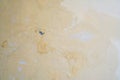Water seeps into the walls of leaking pipes, causing water stains and peeling paint Royalty Free Stock Photo