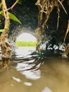 The water-sending cave in Kubura. Wakkada. Beautiful Sri Lanka