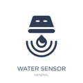 water sensor icon. Trendy flat vector water sensor icon on white