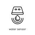 water sensor icon. Trendy modern flat linear vector water sensor