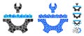 Water Service Gear Composition Icon of Spheric Items