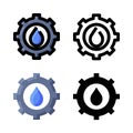 Water Settings Icon Set Logo Vector Illustration