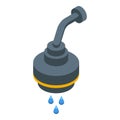 Water shower head icon isometric vector. Bathroom rain Royalty Free Stock Photo