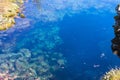 water in Silfra fissure in valley of Thingvellir