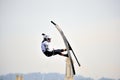 Water Ski In Action: Man Jump Royalty Free Stock Photo