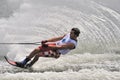 Water Ski In Action: Man Slalom Royalty Free Stock Photo