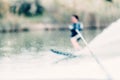 Water ski water splash drops Royalty Free Stock Photo