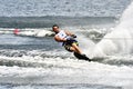 Water Ski World Cup 2008 In Action: Man Slalom Royalty Free Stock Photo