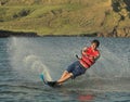 Water skier on lake