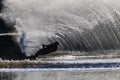 Water Skiing Girl Black White