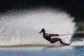 Water Skiing Girl Black White