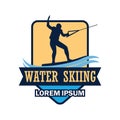 Water skiing logo with text space for your slogan / tag line