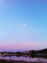 Water Sky and Moon