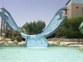 water slide aquapark noon Royalty Free Stock Photo