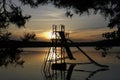 Water Slide on the Lake Macha at Dusk Royalty Free Stock Photo