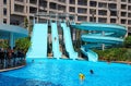 Water slide and pool
