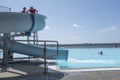 Water slide at the second beach heated outdoor pool