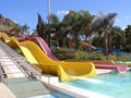 Water slides in Aqualand, Maspalomas Royalty Free Stock Photo