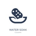 Water soak icon. Trendy flat vector Water soak icon on white background from Cleaning collection Royalty Free Stock Photo