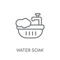 Water soak linear icon. Modern outline Water soak logo concept o