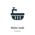 Water soak vector icon on white background. Flat vector water soak icon symbol sign from modern cleaning collection for mobile Royalty Free Stock Photo