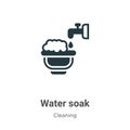 Water soak vector icon on white background. Flat vector water soak icon symbol sign from modern cleaning collection for mobile