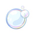 water soap bubbles cartoon vector illustration Royalty Free Stock Photo