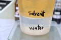 Water and solvent