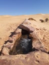 Water source in Algerian Desert Royalty Free Stock Photo