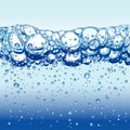Water with sparkling bubbles and froth Royalty Free Stock Photo