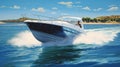 water speedboat lake Royalty Free Stock Photo