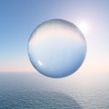 Water Sphere above the Sea Royalty Free Stock Photo