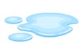 Water spill or puddle vector icon