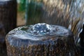 Water spill stone fountain Royalty Free Stock Photo