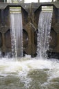 Water spilling into the lock, Ecluse 34 Dirol, D528, Dirol, Nievre, Burgundy