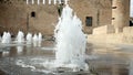 Water spirt at the Altamira Castle (AlcÃÂ¡zar de la SeÃÂ±orÃÂ­a) in Elche city, Alicante