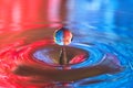 Water splash, background of a drop falling into the water