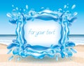 Water splash on beach background. Royalty Free Stock Photo