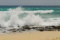 Water splash on the beach