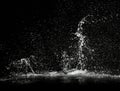 Water splash on black background 10 Royalty Free Stock Photo