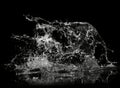 Water splash on black background 1