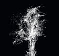 WATER SPLASH BLACK BACKGROUND Royalty Free Stock Photo