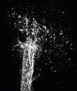 WATER SPLASH BLACK BACKGROUND Royalty Free Stock Photo