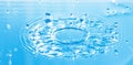 Water splash blue colored Royalty Free Stock Photo