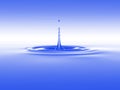 Water splash blue waterdrop Royalty Free Stock Photo